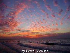 A new day begins!-South Carolina Beach Scene by David Gilchrist 